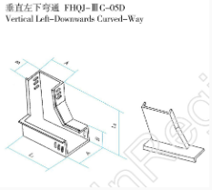 垂直左下弯通 FHQJ-ⅢC-05D